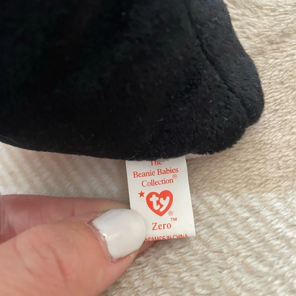 Ty Penguin Plush with Red Santa Hat named Zero 1998